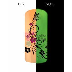 Pudra pigment fosforescent portocaliu pentru gel UV, Nded  3 gr, art. 8580